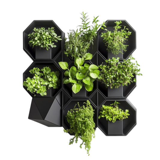 Mopla Artisan Ceramic Planter - Hand-Glazed Reactive Finish - Organic Texture - Nordic Interior Decor - 8 Inch Modern Pot