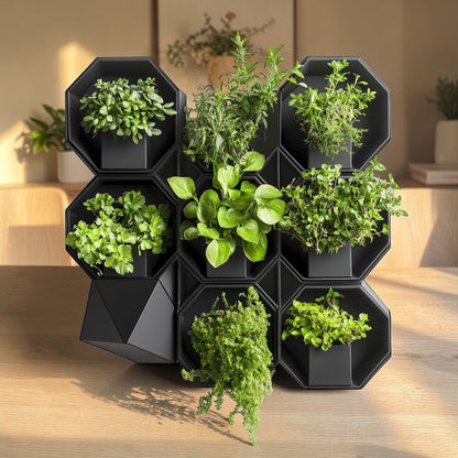 Mopla Artisan Ceramic Planter - Hand-Glazed Reactive Finish - Organic Texture - Nordic Interior Decor - 8 Inch Modern Pot